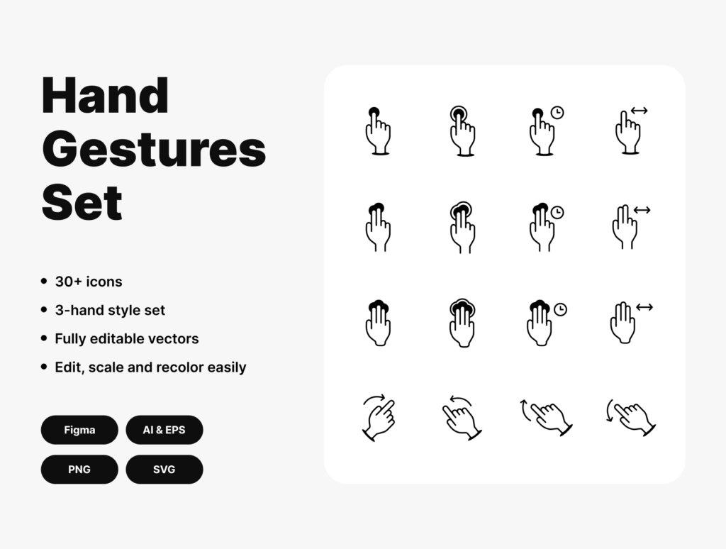 Hand Gestures Set