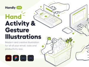 Handly - Hand Activity & Gesture Illustration