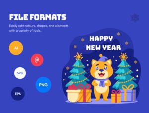 Happy New Year Illustration Pack