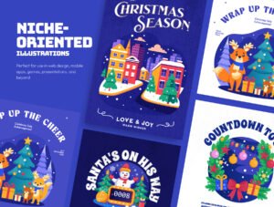 Happy New Year Illustration Pack