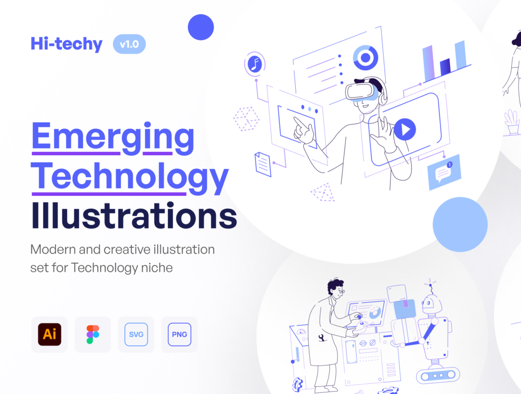 Hi-Techy - Emerging Technology Illustration Set