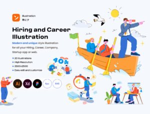 Hiring and Career Illustration