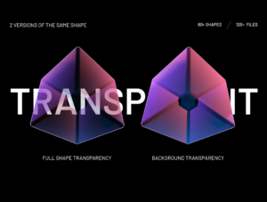Holo Geometrical 3D Shapes Collection