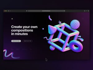 Holographic 3D shapes collection