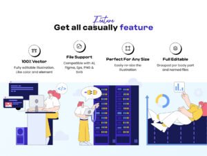 Hosting & Server Technology Illustration Pack