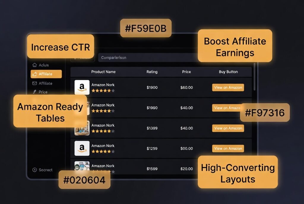 AmaLinks Pro Tables – Amazon Affiliate Product Comparison & Showcase Plugin