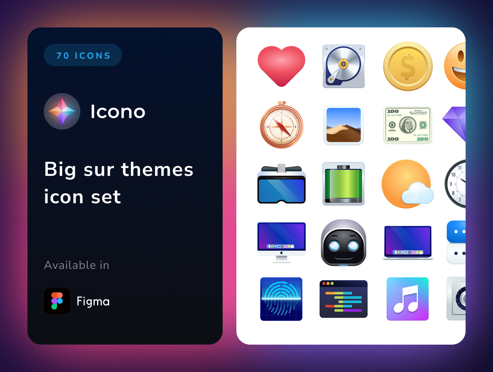 Icono Big sur themes icon sett Icono Big sur themes icon set