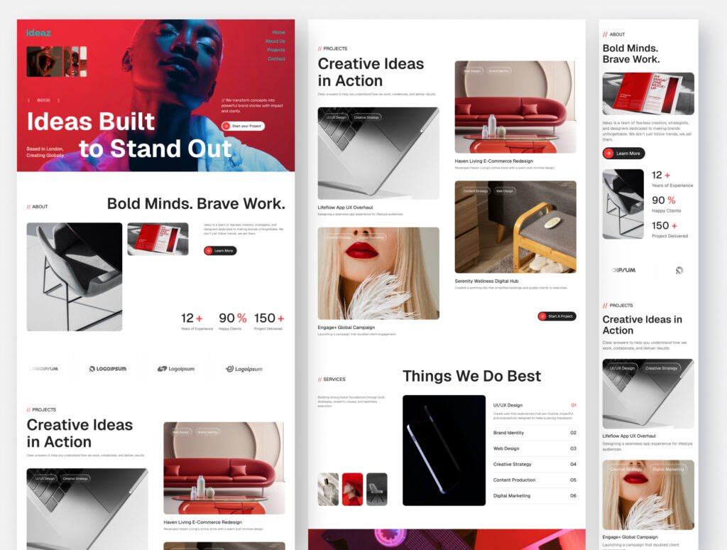 Ideaz - Creative Agency Website Framer Template
