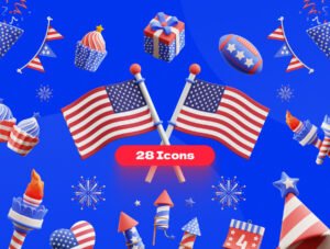 Independence Day 3D Illustrations
