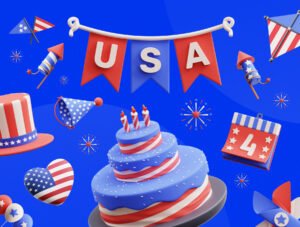 Independence Day 3D Illustrations