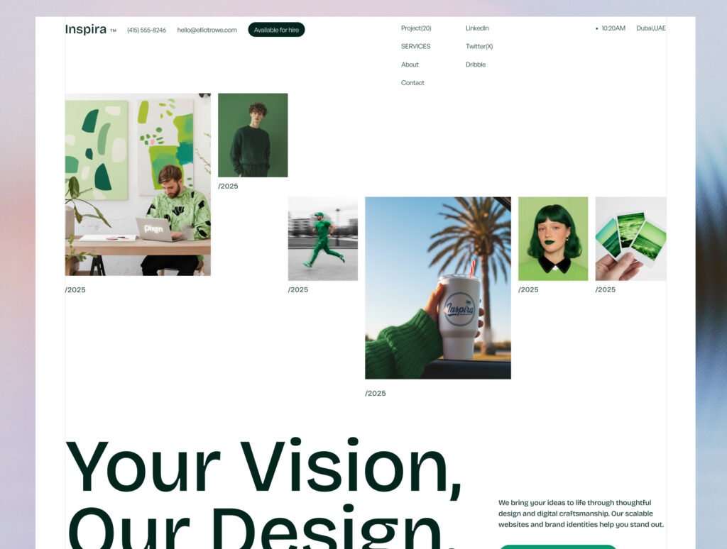 Inspira - Portfolio Template for Creatives