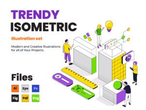 Isometric Ui Illustration kit