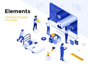 Isometric Ui illustrations