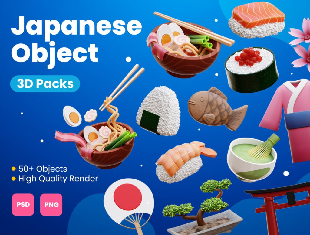 Japanese 3D Icons
