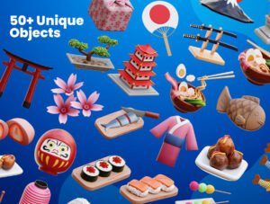 Japanese 3D Icons