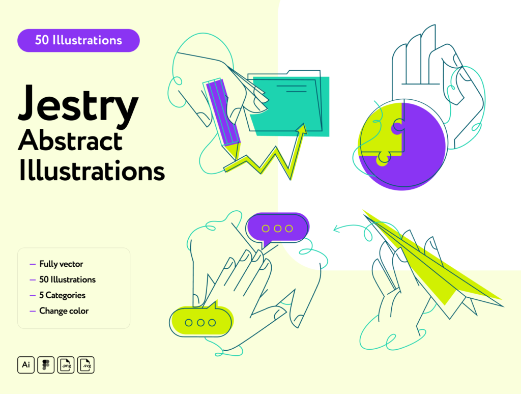 Jestry Abstract Hands Illustration