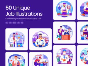 Job Illustrations Art