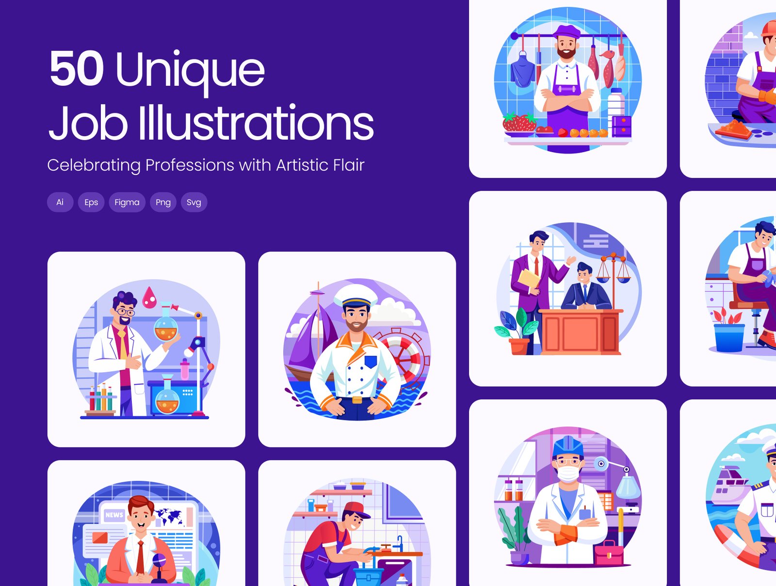Job Illustrations Art