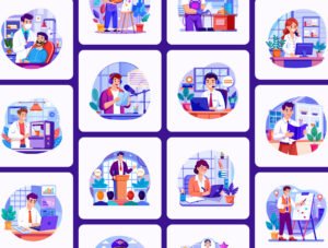 Job Illustrations Art