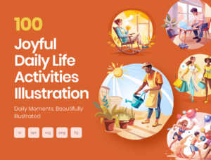 Joyful Life Illustration Set