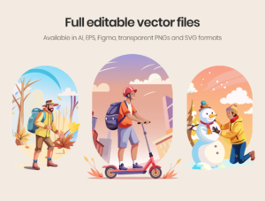 Joyful Life Illustration Set
