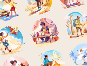 Joyful Life Illustration Set