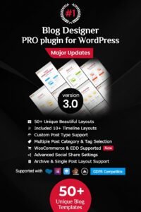 Blog Designer PRO for WordPress 3.4.9 – Advanced Blog Layout & Design Customization Plugin