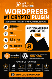 Cryptocurrency Widgets Pro – Live Crypto Widgets Plugin for WordPress