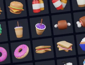 Junk Food Pack - Customizable 3D Icons