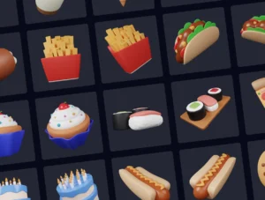 Junk Food Pack - Customizable 3D Icons
