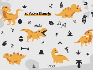 Jurassic Pack Graphic & Pattern Element
