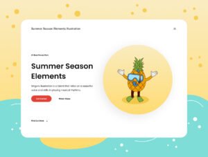 Kawaii Summer Illustration Set