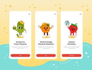 Kawaii Summer Illustration Set