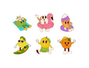Kawaii Summer Illustration Set