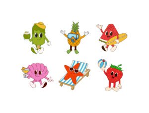 Kawaii Summer Illustration Set
