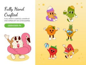 Kawaii Summer Illustration Set