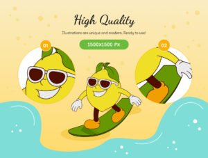 Kawaii Summer Illustration Set