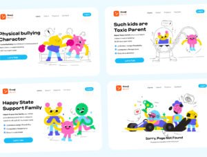 Kids mental Health and bullying illustration
