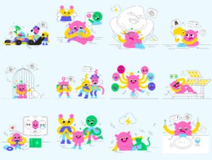 Kids mental Health and bullying illustration
