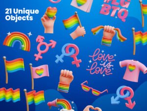 LGBTQ 3D Icons