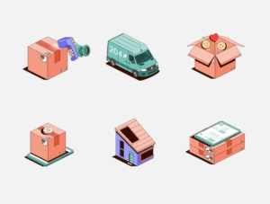 Loopbox - Animated Delivery Illustrations Set