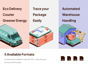 Loopbox - Animated Delivery Illustrations Set