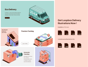Loopbox - Animated Delivery Illustrations Set