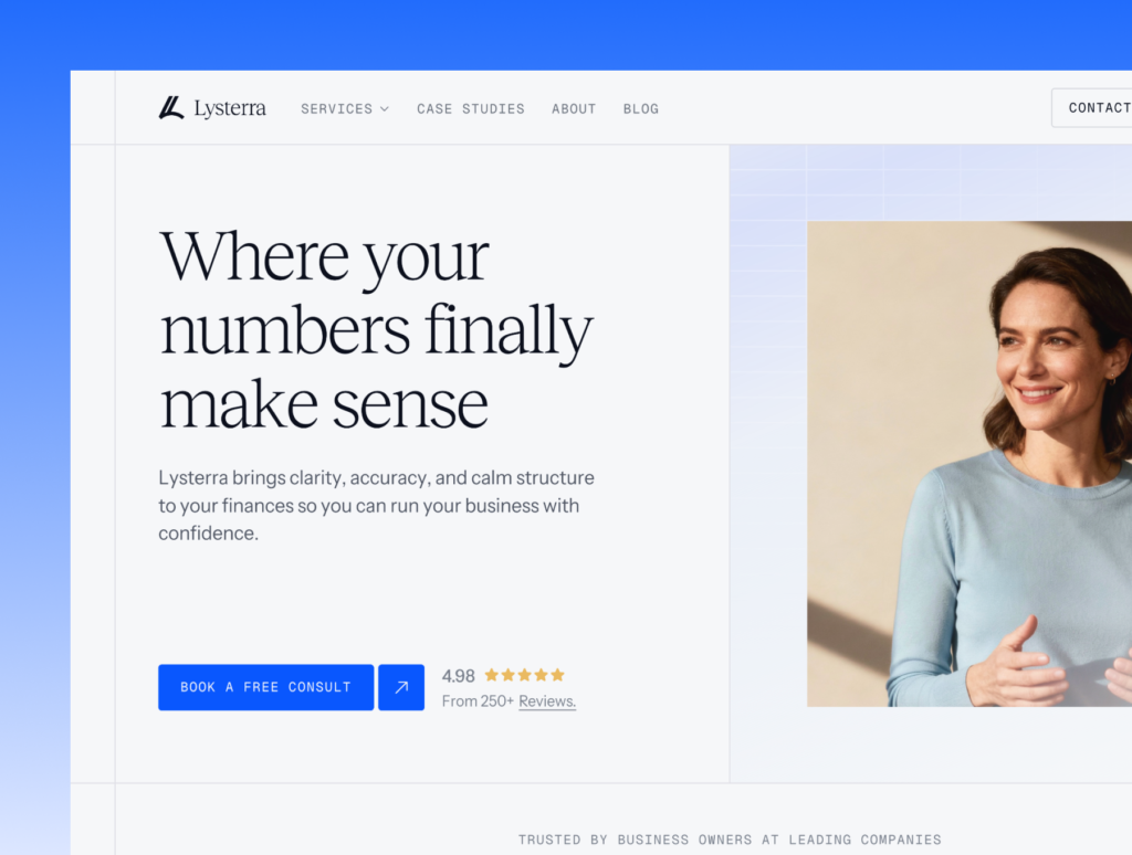 Lysterra - Business Services Website (Framer)