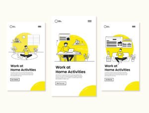 Man Work from home illustration