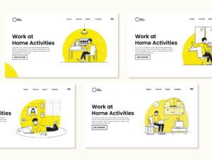 Man Work from home illustration
