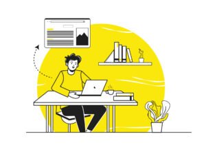 Man Work from home illustration