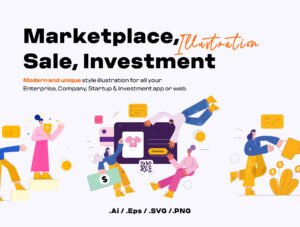 Marketplace,Sale, Investment Illustration