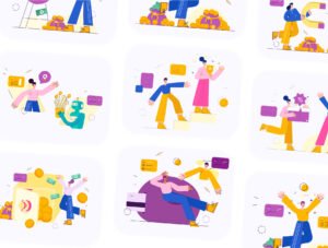 Marketplace,Sale, Investment Illustration