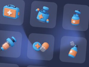 Medical 3D Illustration set